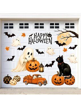 26Pcs Halloween Garage Door Decorations Magnets Ghosts Magnetic Decor